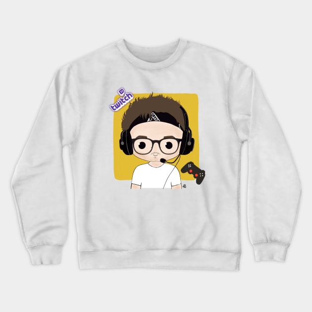 Charles Leclerc on Twitch Crewneck Sweatshirt by cutedrivers